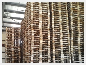Pallet gỗ trong kho Pallet gỗ trong kho